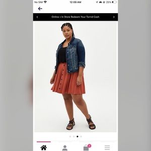 Auburn Super Soft Button Front Mini Skirt